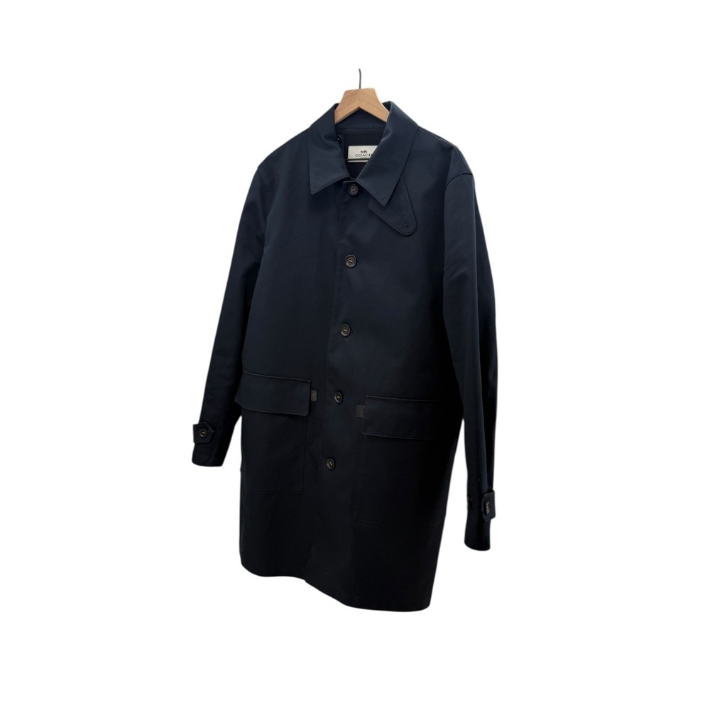 Coach Men's Trench Mac Coat XL 2-in-1 Removable Wool Liner Navy F33823
